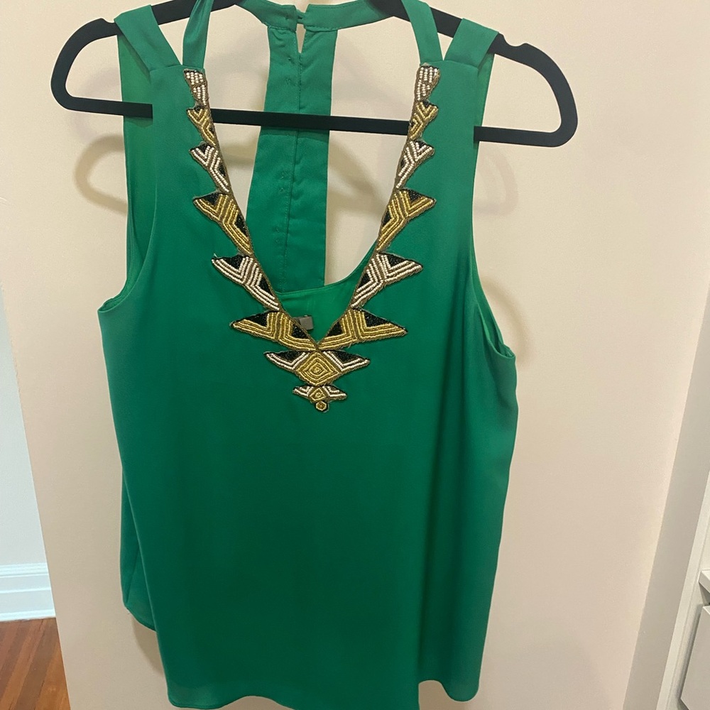 Vintage Silk Beaded Top